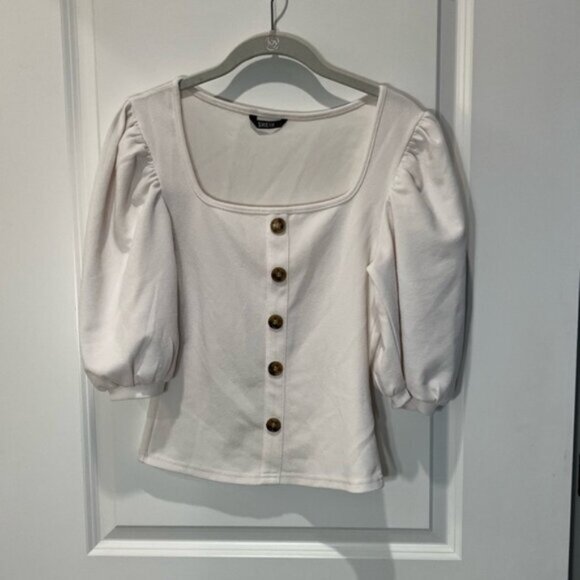 Shein Puffer Sleeve Top Size Medium - Picture 1 of 12
